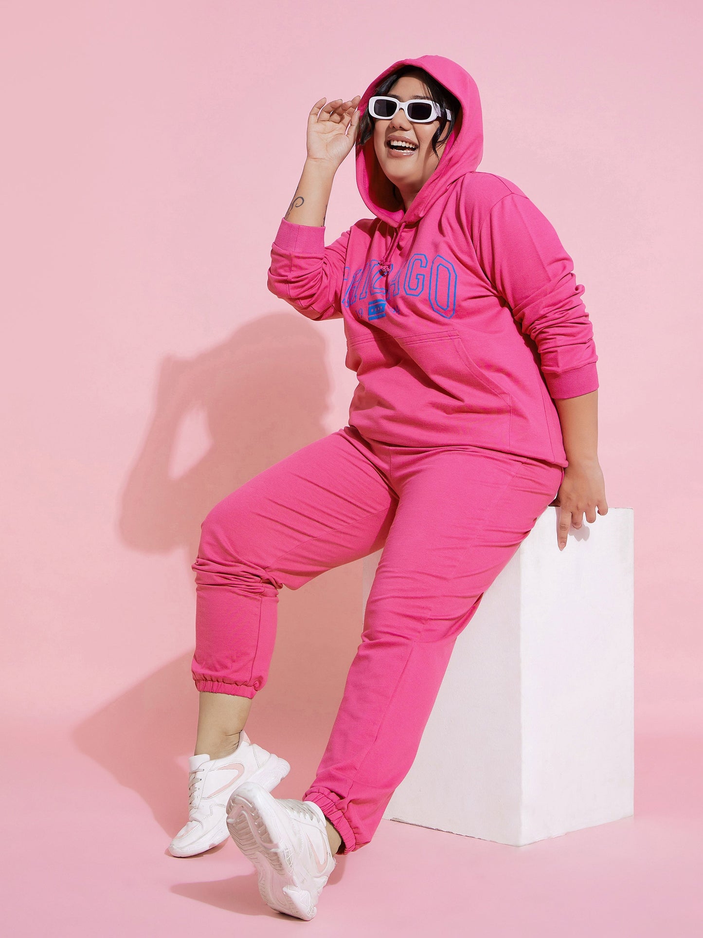 Pink CHICAGO Fleece Hoodie
