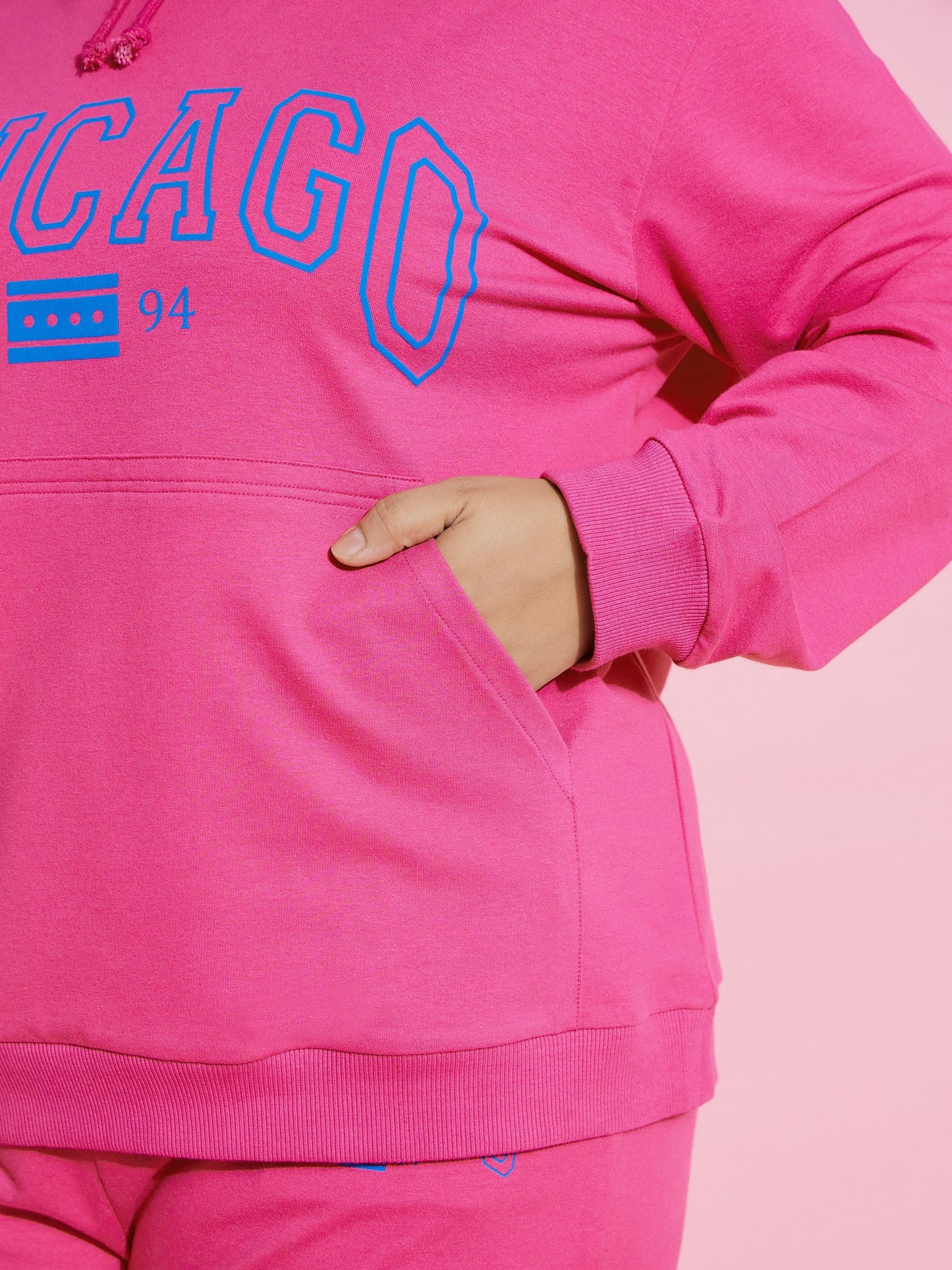 Pink CHICAGO Fleece Hoodie