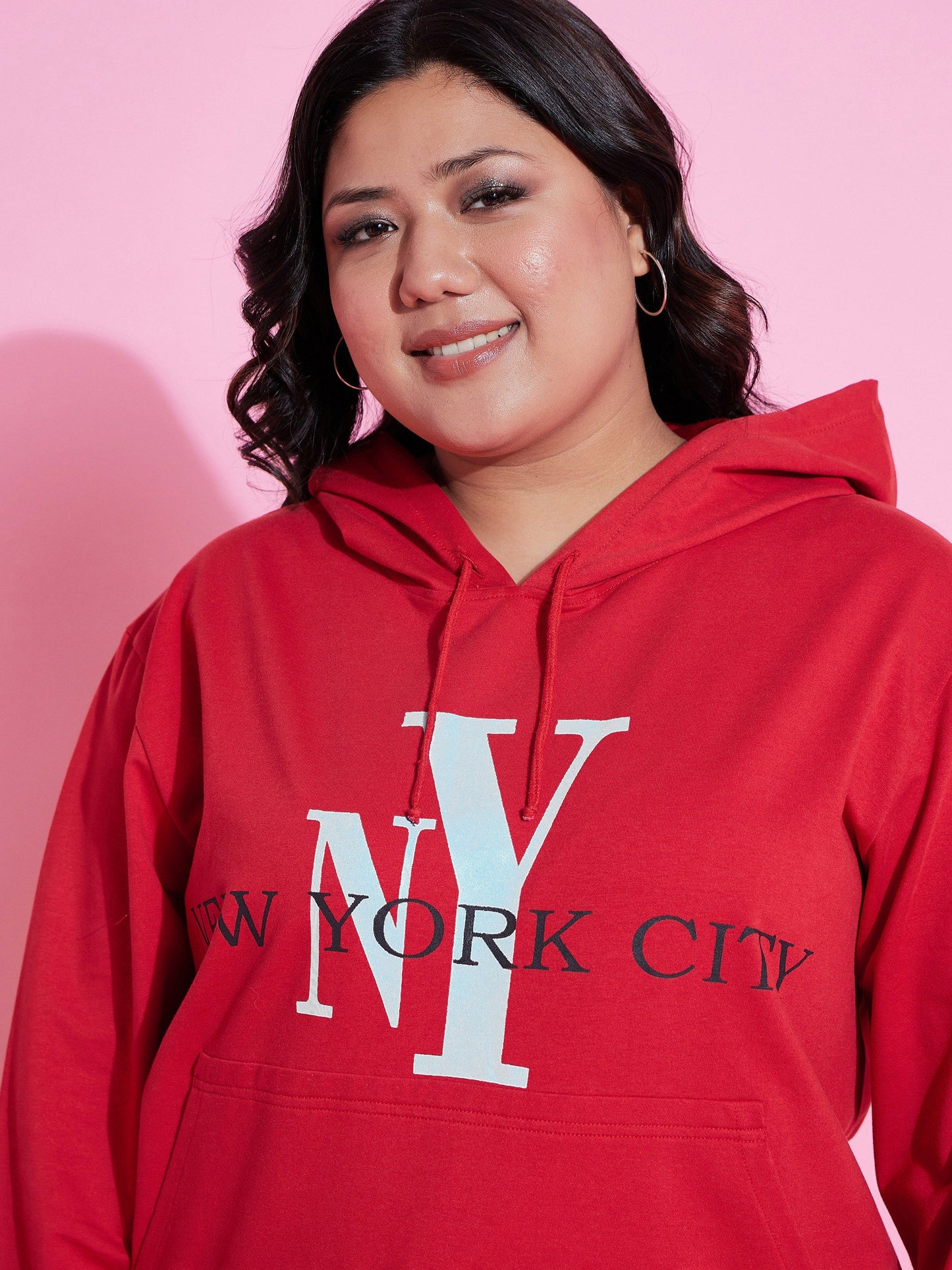Red NEW YOKE Fleece Hoodie