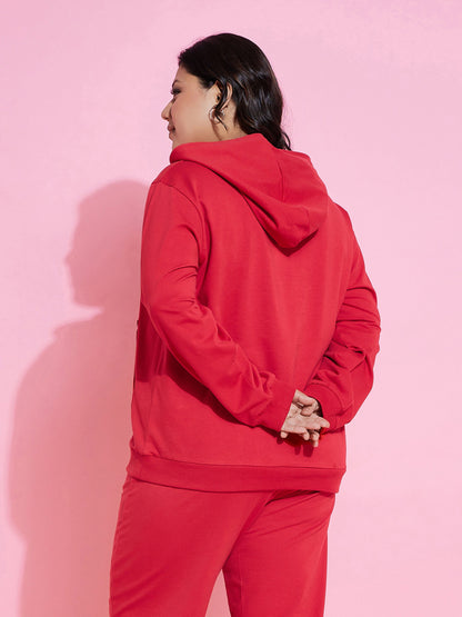 Red NEW YOKE Fleece Hoodie