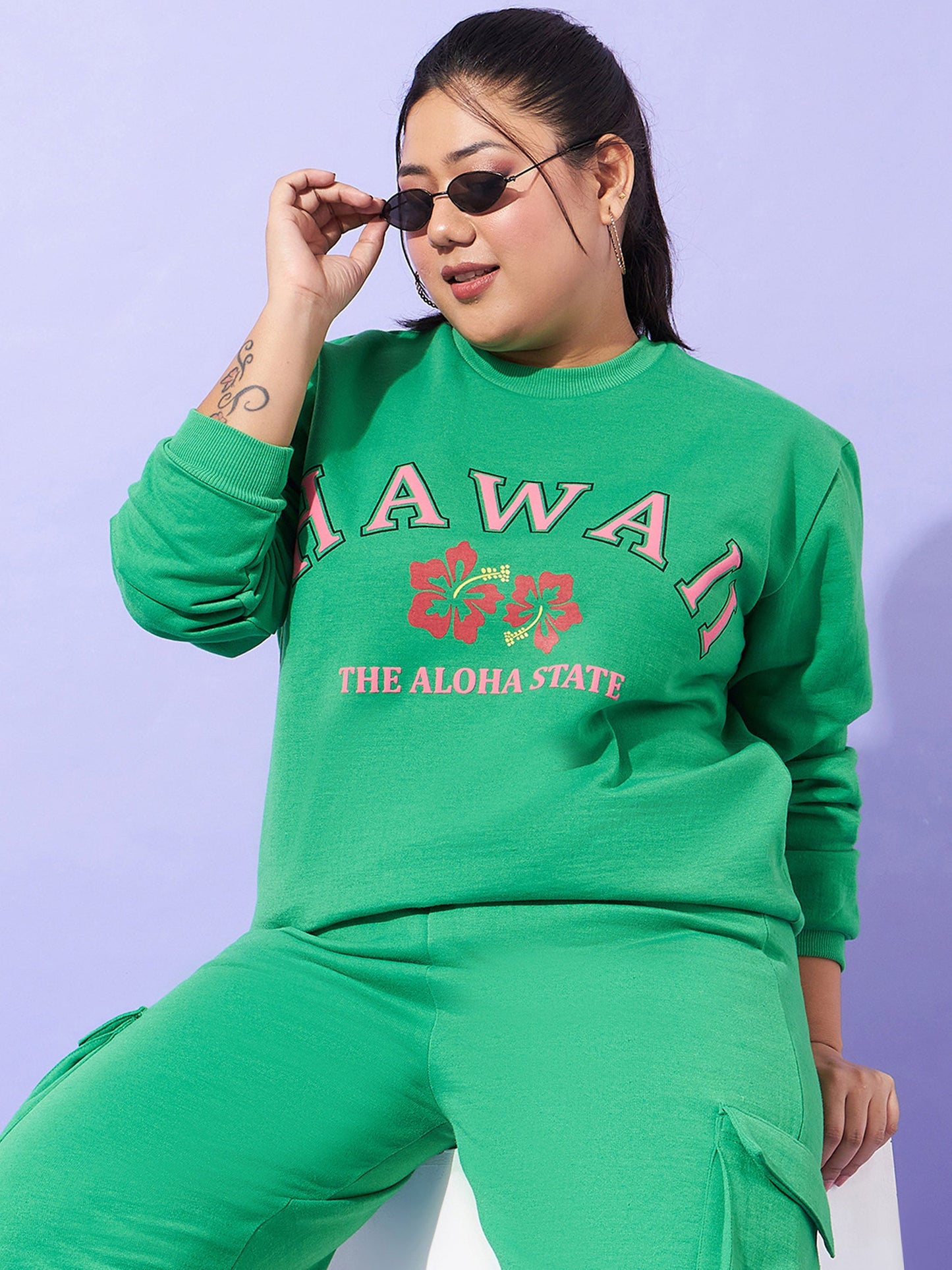 Green Fleece HAWAII Sweatshirt