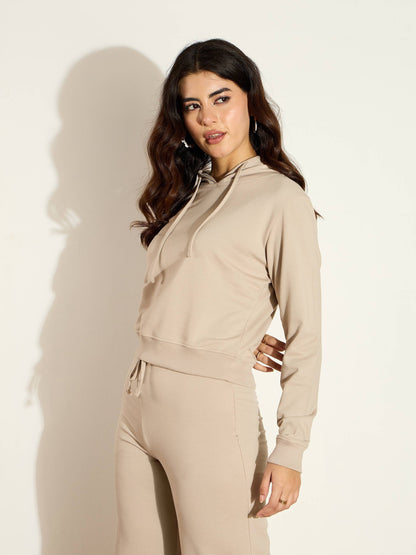 Taupe Terry Regular Hoodie