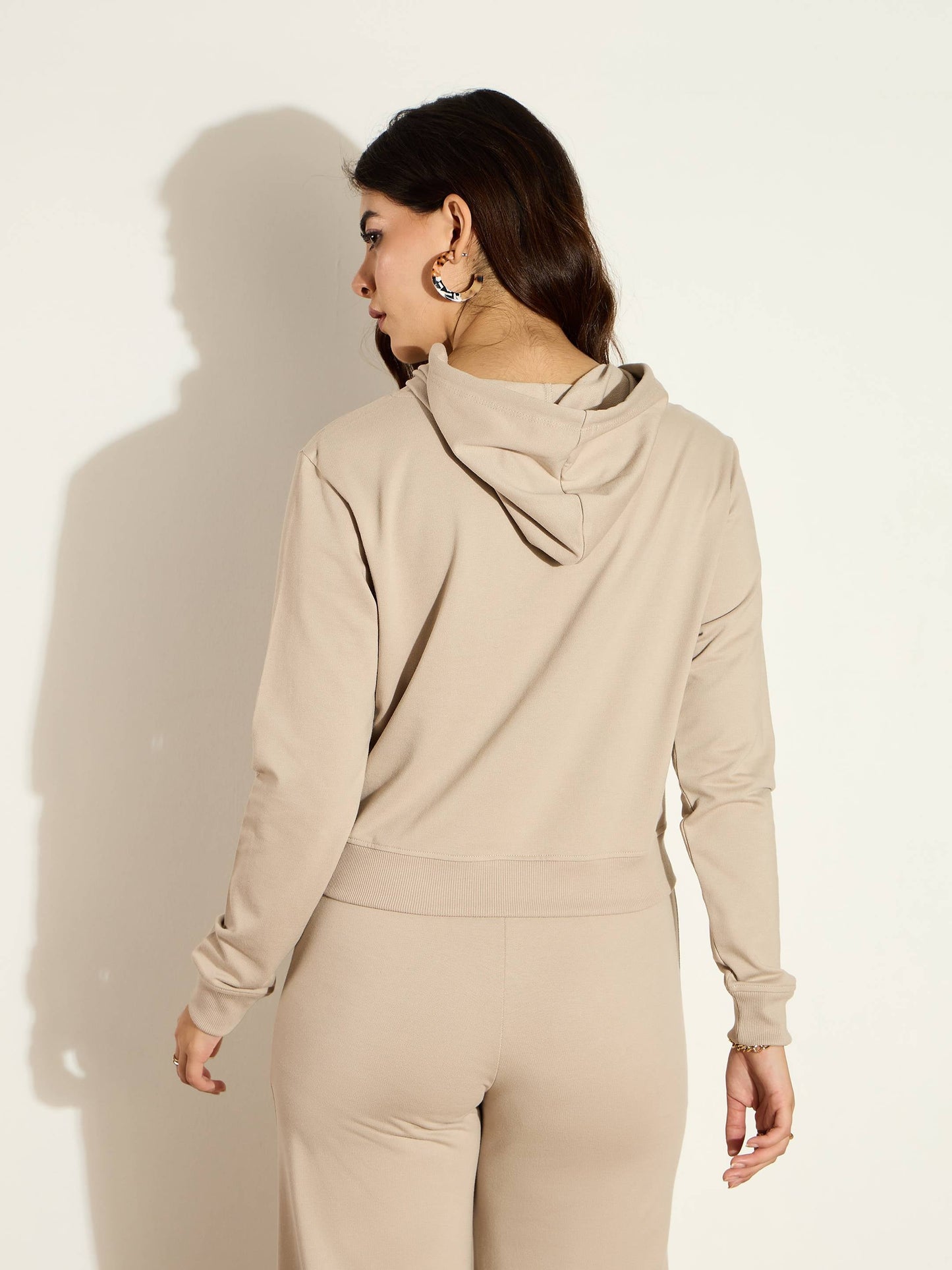 Taupe Terry Regular Hoodie