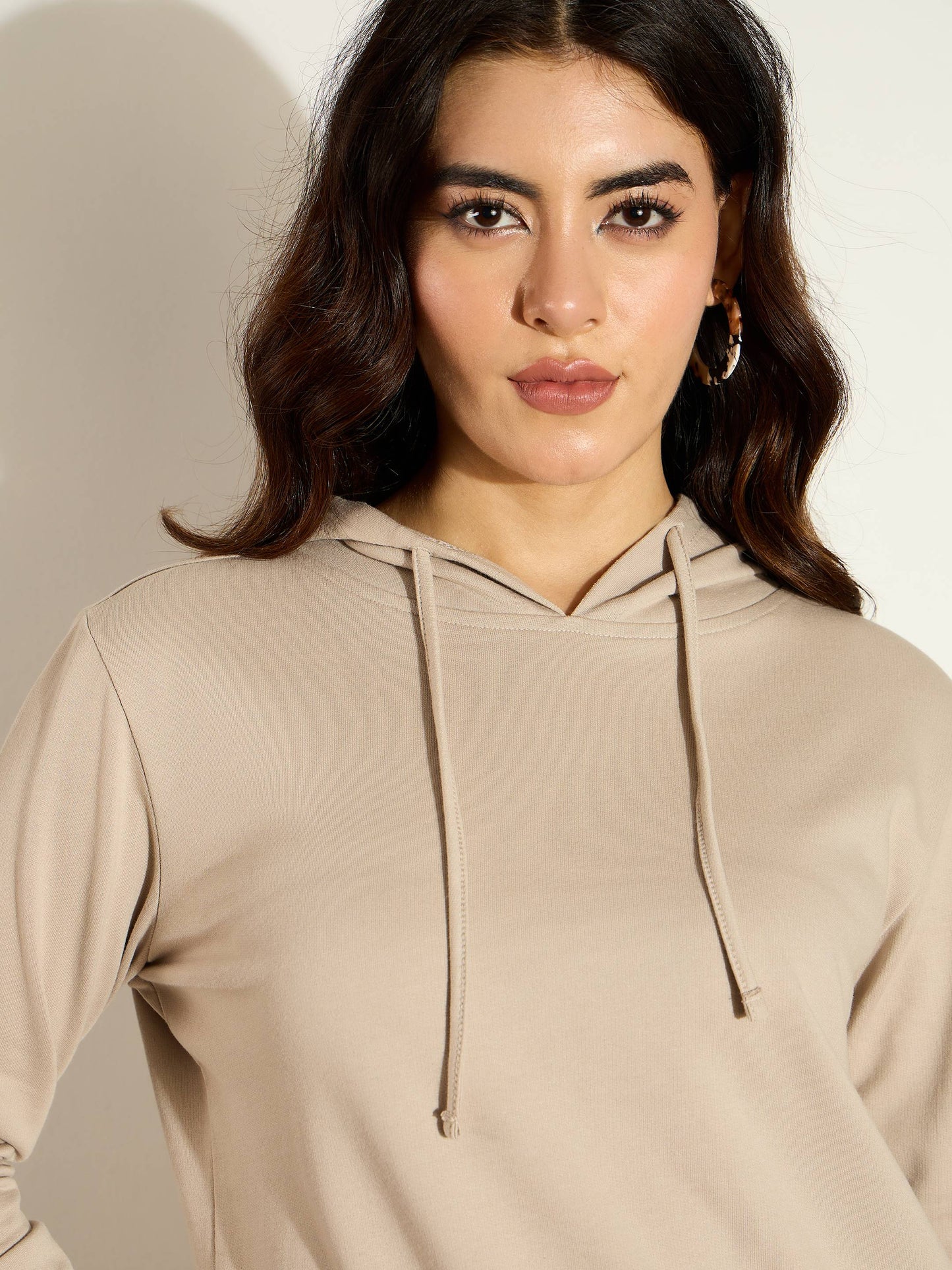 Taupe Terry Regular Hoodie