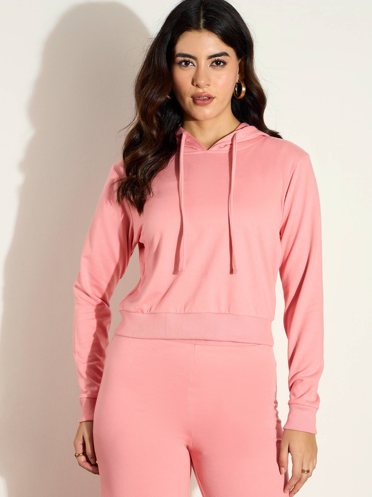 Pink Terry Regular Hoodie