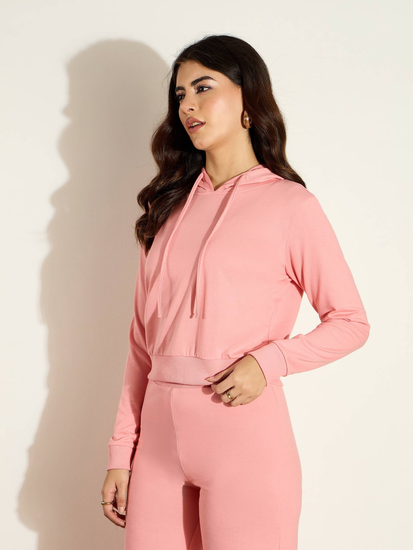 Pink Terry Regular Hoodie