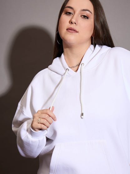 White Fleece Hoodie