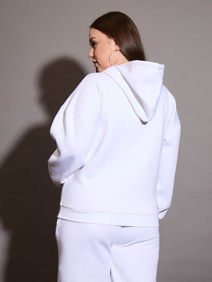 White Fleece Hoodie