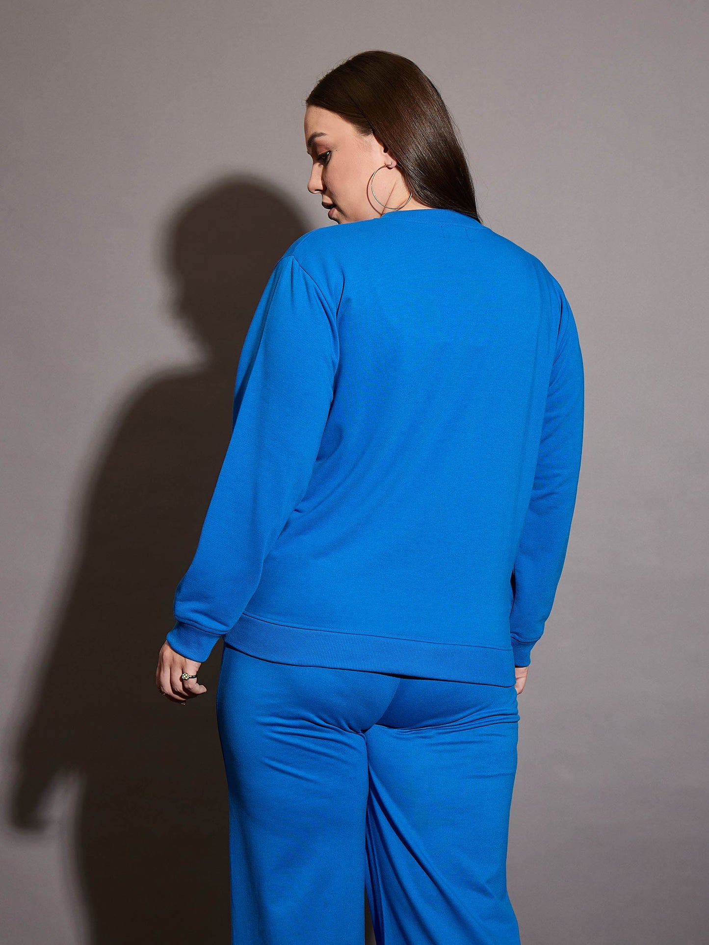 Royal Blue Terry TOKYO Printed Sweatshirt