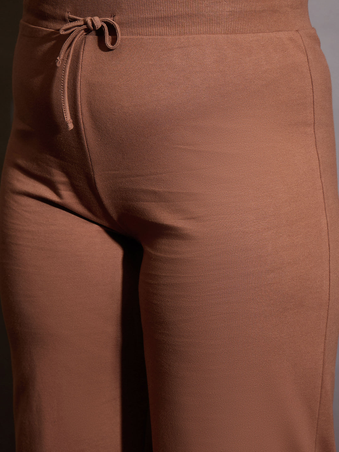 Brown Terry TOKYO Printed Sweatshirt with Track Pants-SASSAFRAS Curve