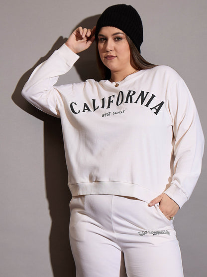 White CALIFORNIA Terry Sweatshirt