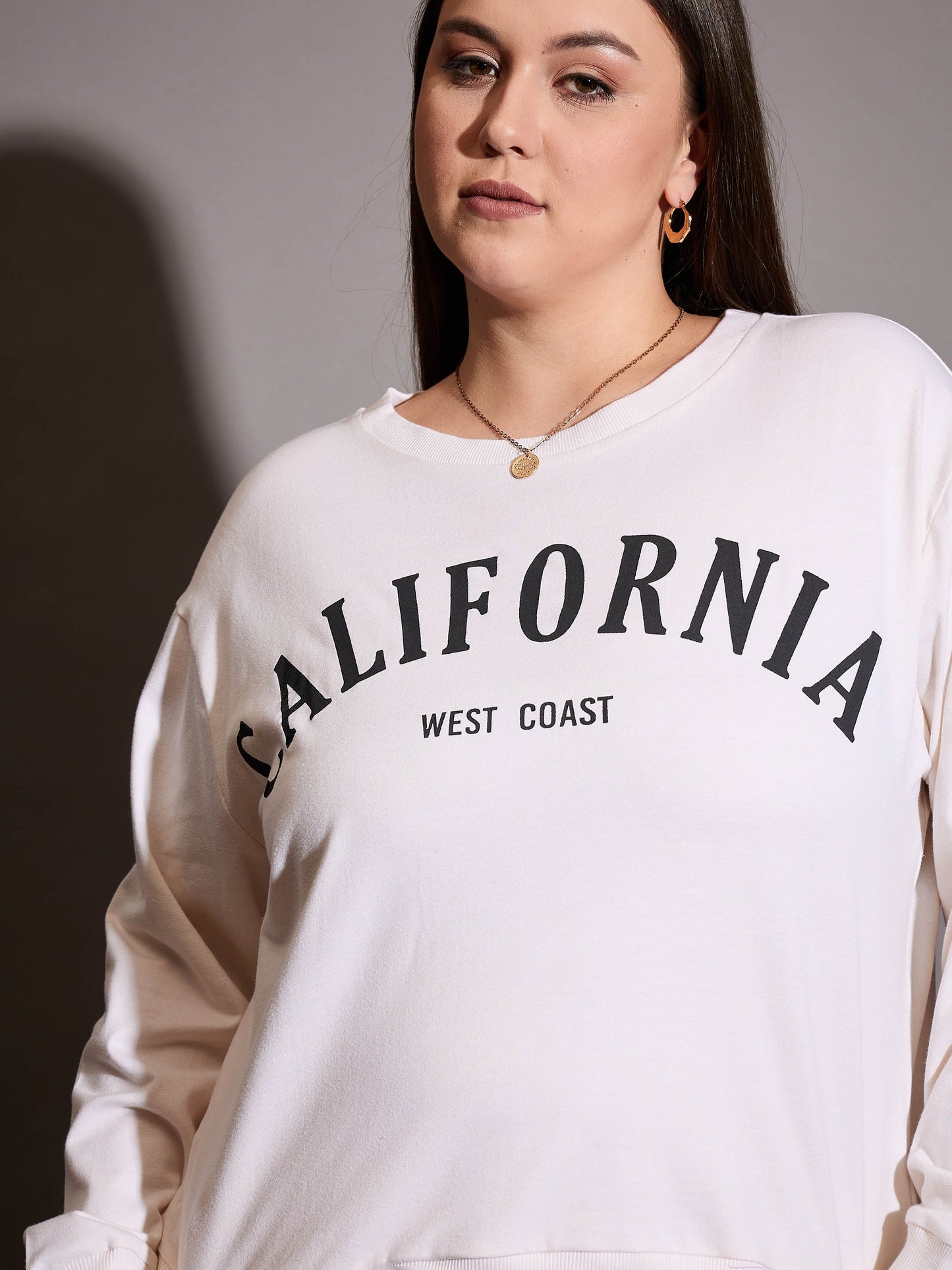 White CALIFORNIA Terry Sweatshirt