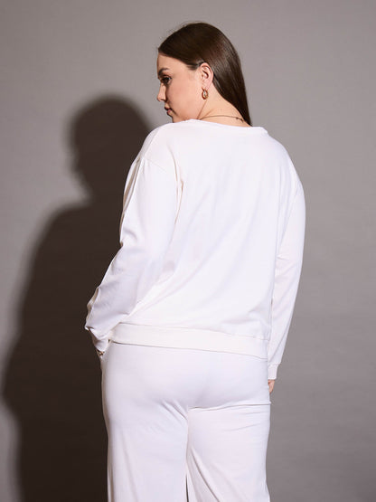 White CALIFORNIA Terry Sweatshirt