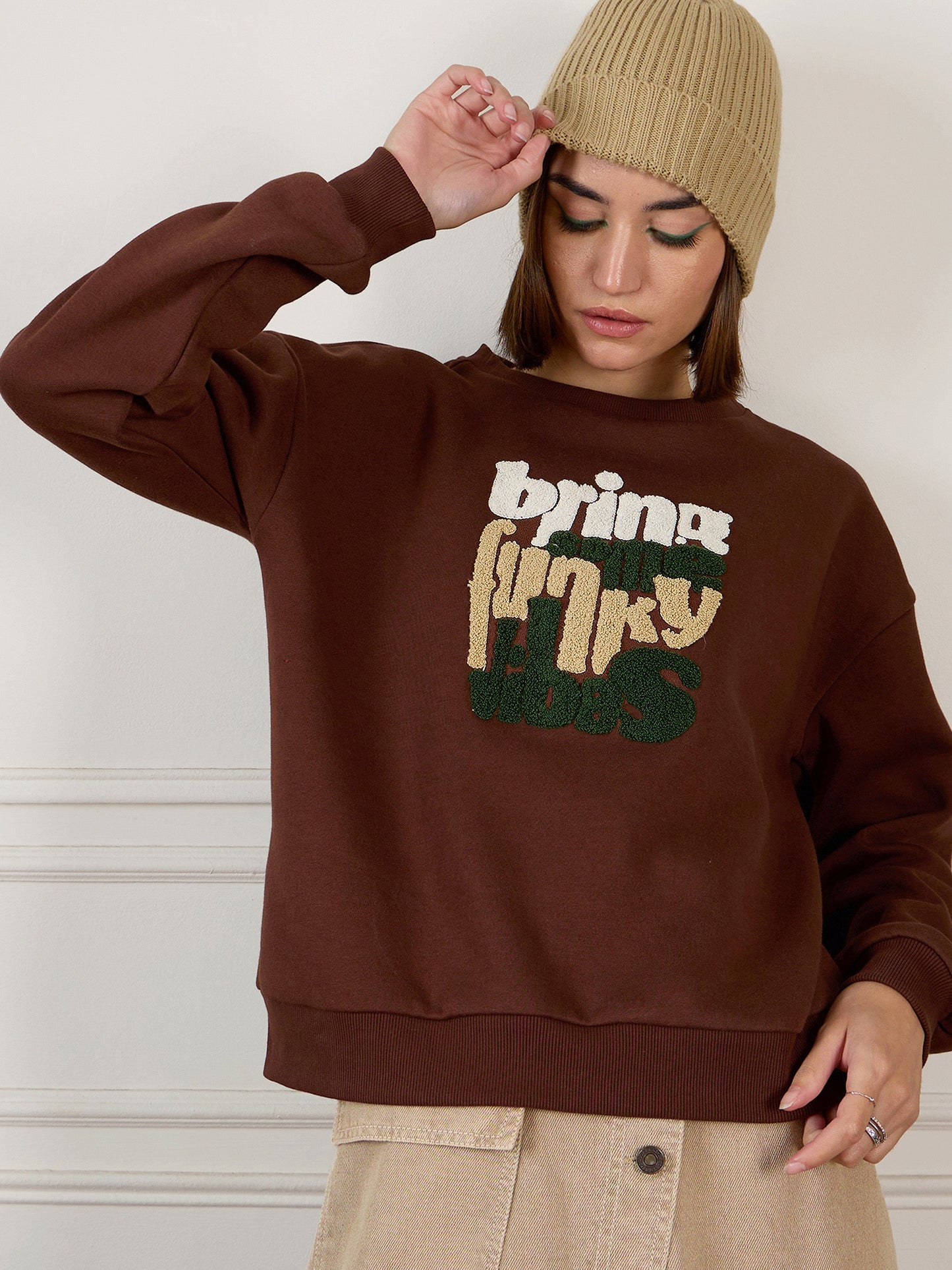 Dark Brown Premium Fleece Sweatshirt