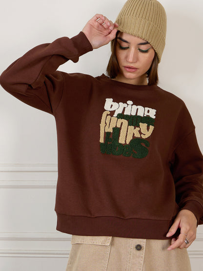 Dark Brown Premium Fleece Sweatshirt