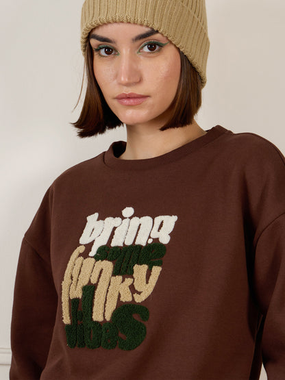 Dark Brown Premium Fleece Sweatshirt