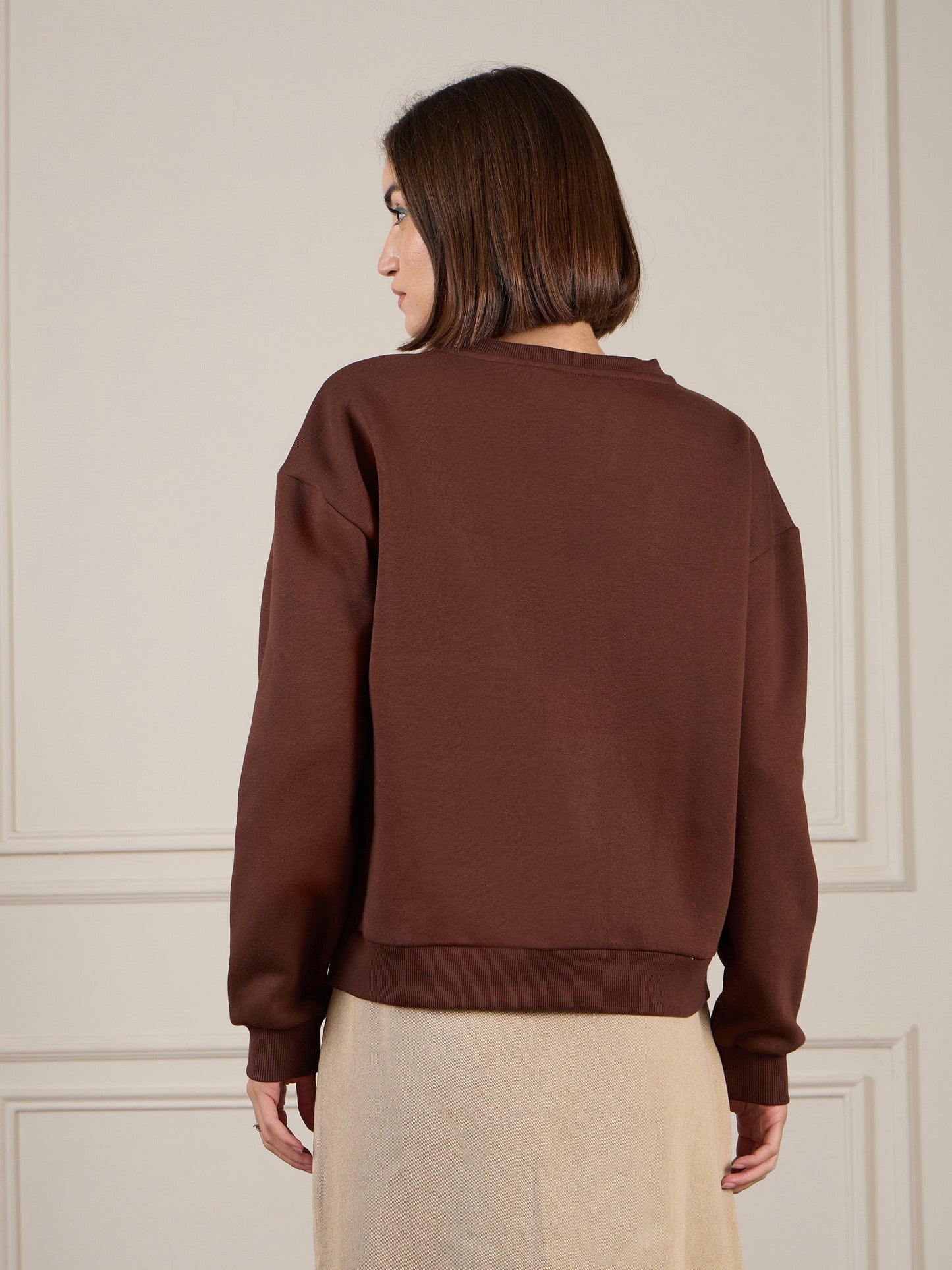 Dark Brown Premium Fleece Sweatshirt