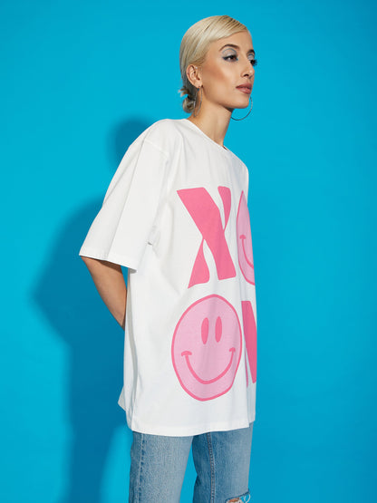 White XOXO Oversized T-Shirt