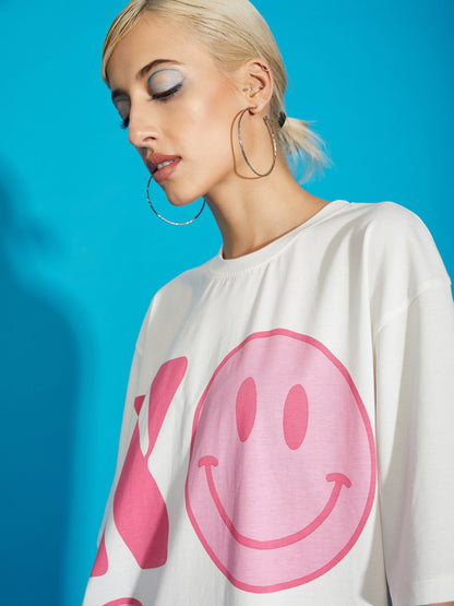 White XOXO Oversized T-Shirt