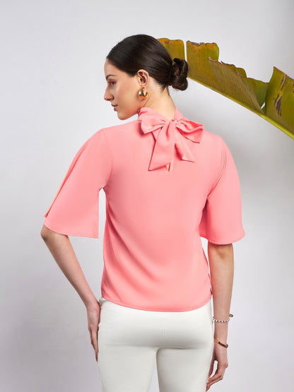 Peach Pearl Studded Top
