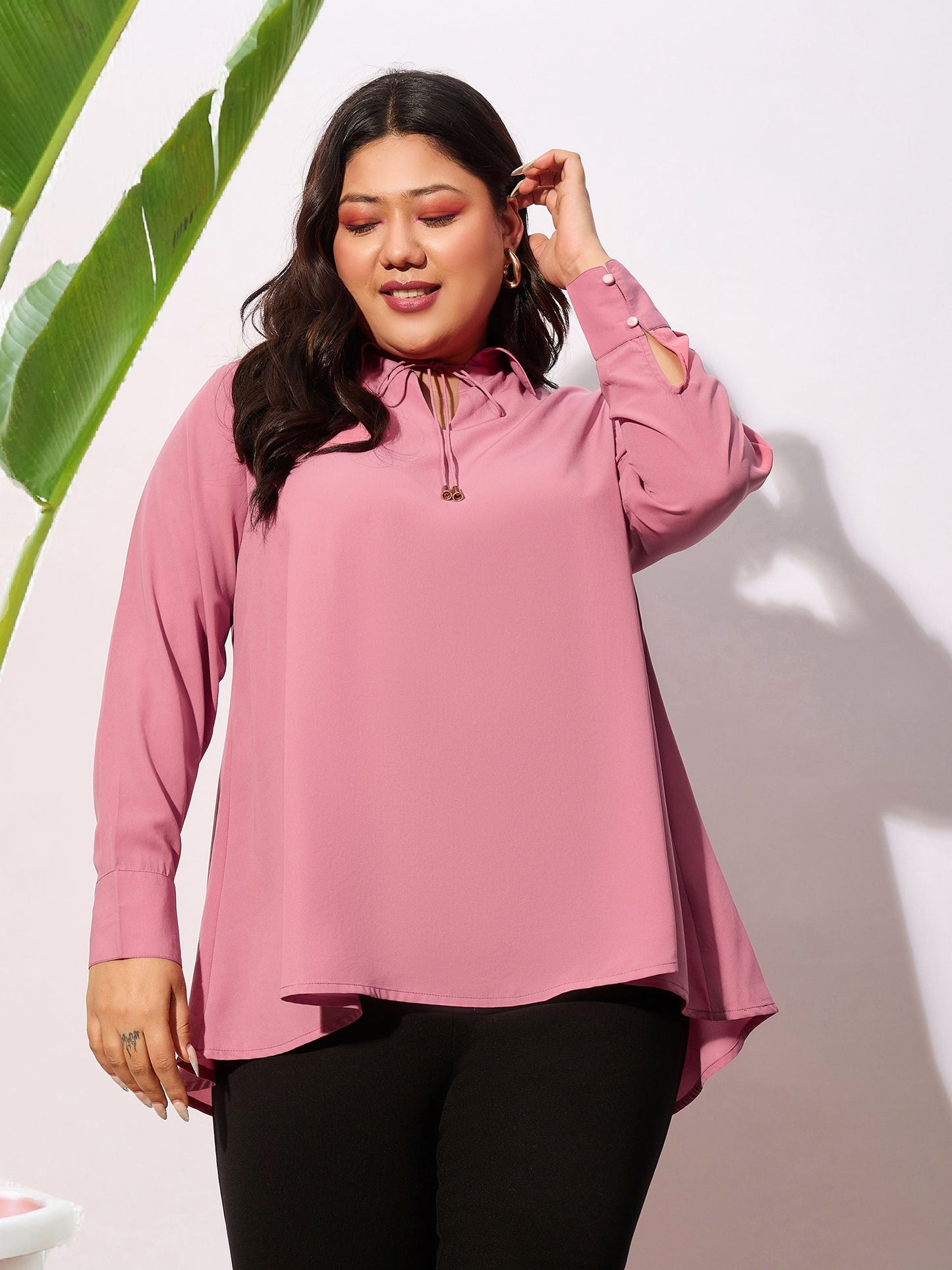 Pink Front Dori Detail Top