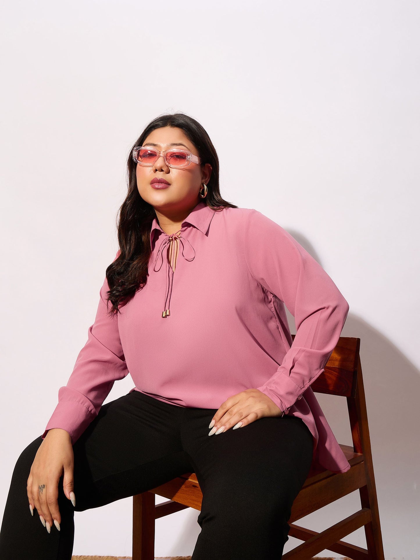 Pink Front Dori Detail Top