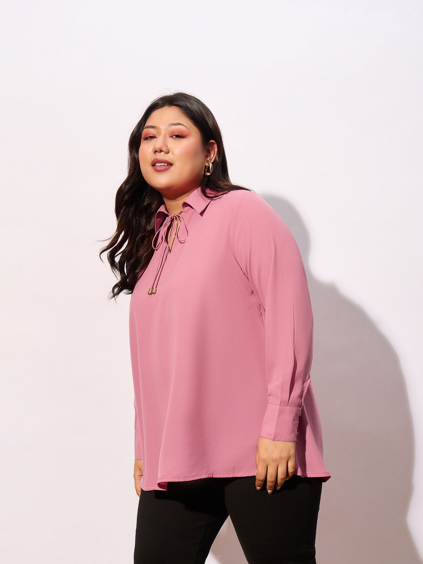 Pink Front Dori Detail Top