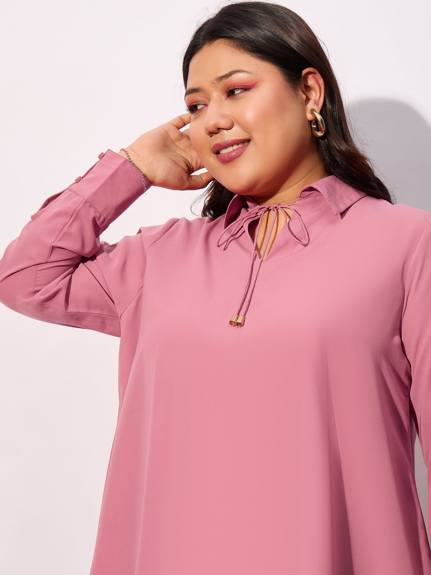 Pink Front Dori Detail Top