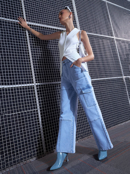 White Rib Front Button Sleeveless Top