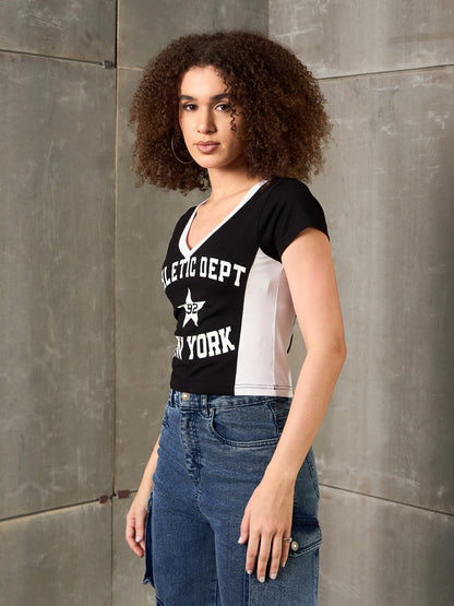 Black & White NEW YORK Fitted T-Shirt