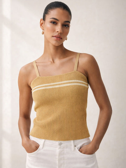 Beige Strappy Regular Top