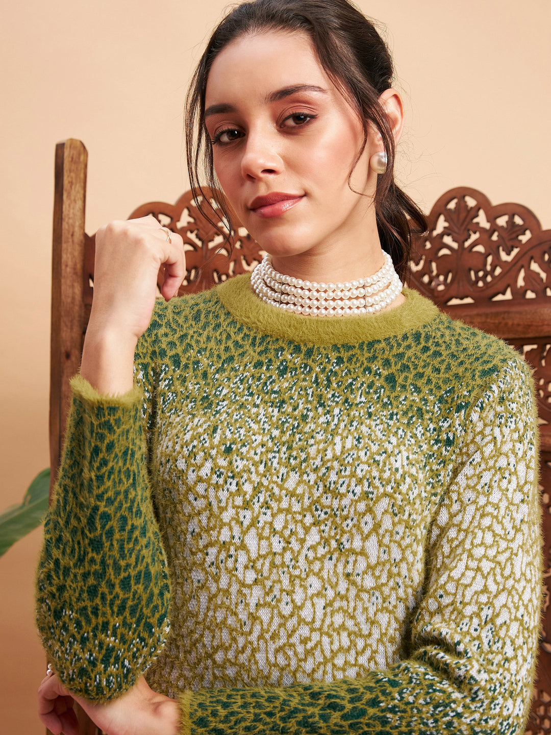 Emerlad Green Hair Wool Straight Kurta-Shae by SASSAFRAS
