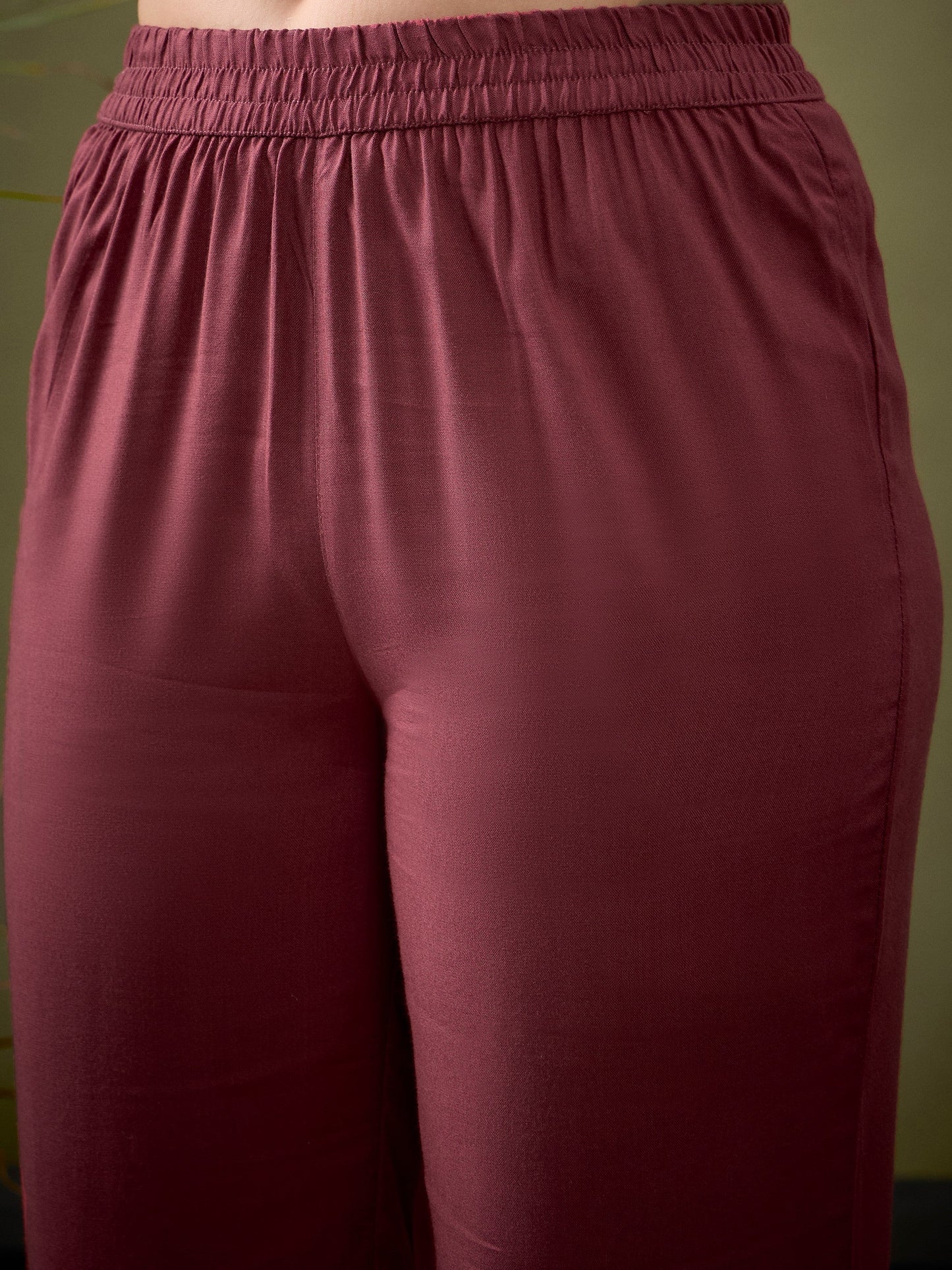 Pink All Over Embroidered Shirt With Palazzos-Shae by SASSAFRAS