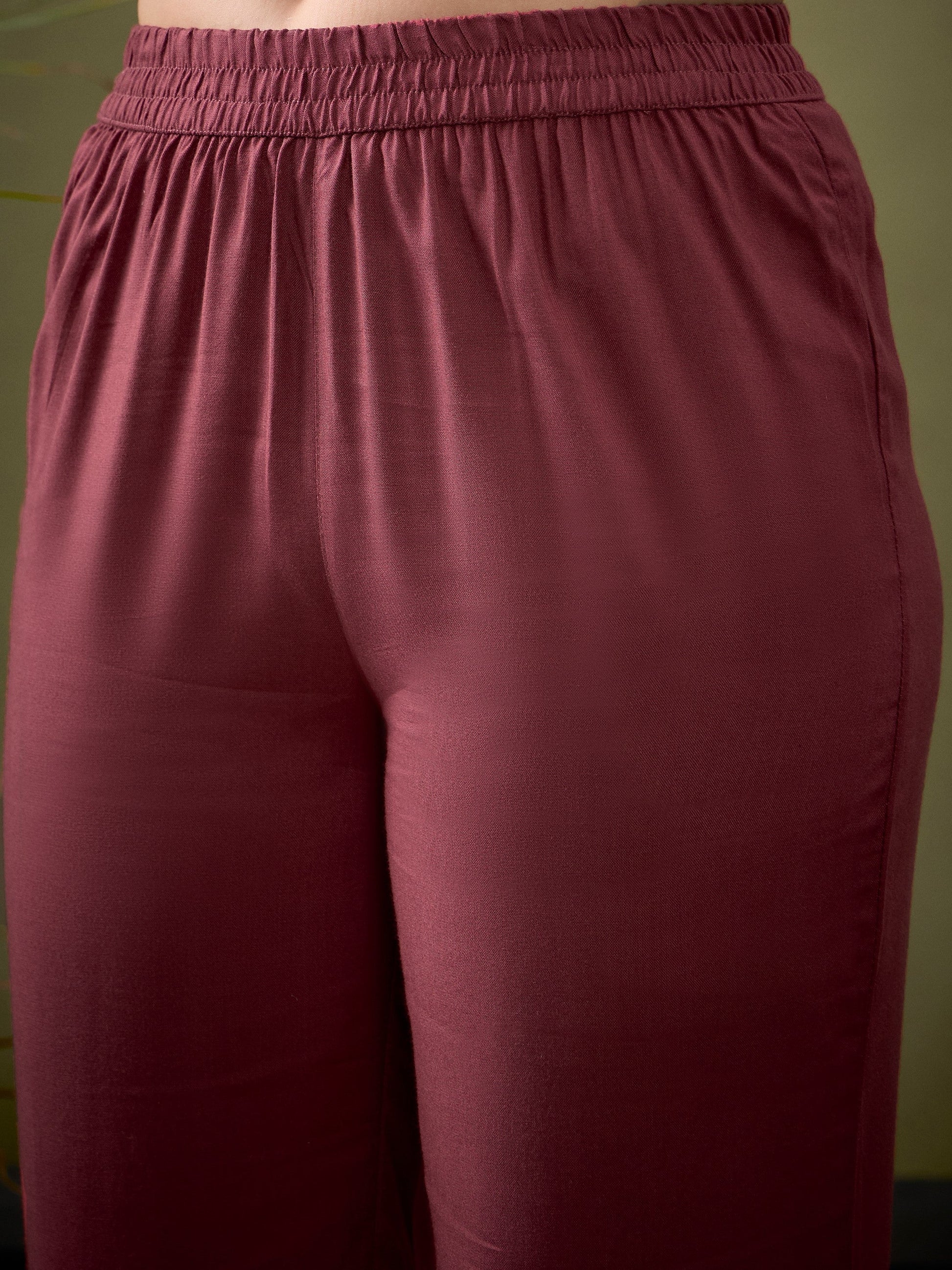 Pink All Over Embroidered Shirt With Palazzos-Shae by SASSAFRAS