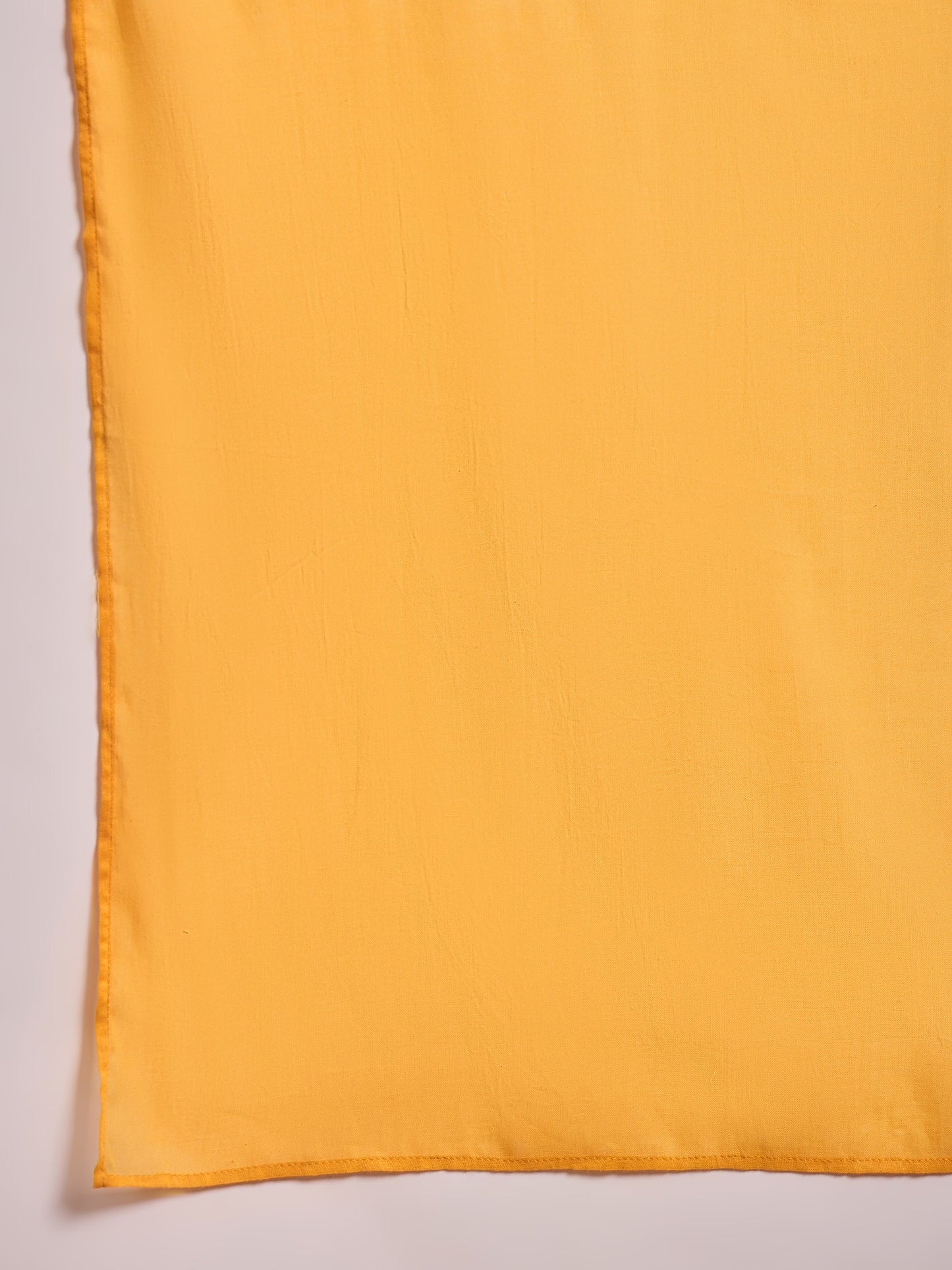 Yellow Floral Cambric V Neck Kurta With Pencil Pants & Dupatta-Shae by SASSAFRAS