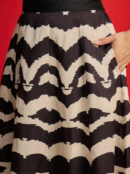 Women Black Velvet Peter Pan Crop Top With Anarkali Skirt