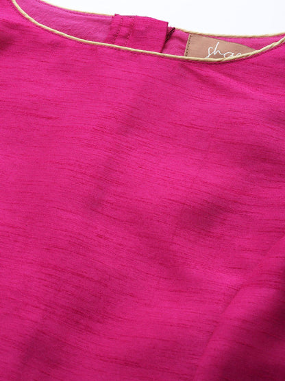Fuchsia Sleeveless Crop Top