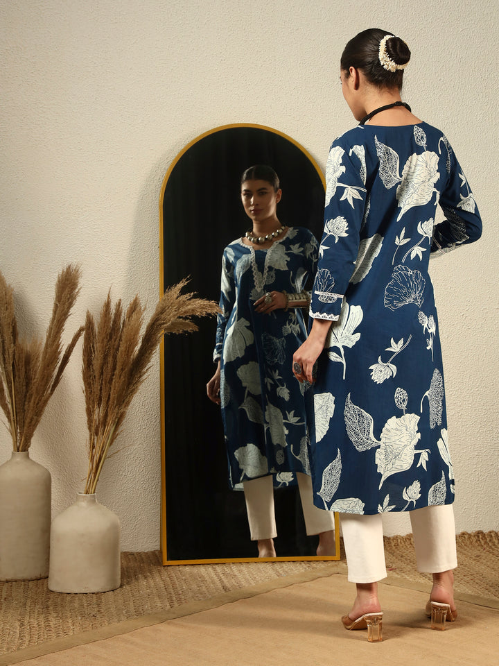 Straight Printed Cotton Kurta