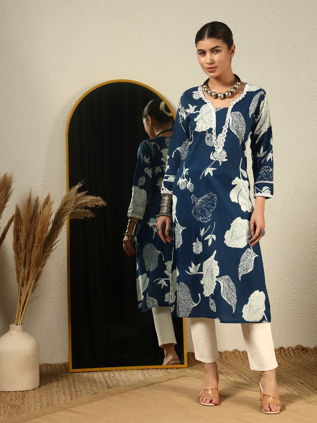 Straight Printed Cotton Kurta