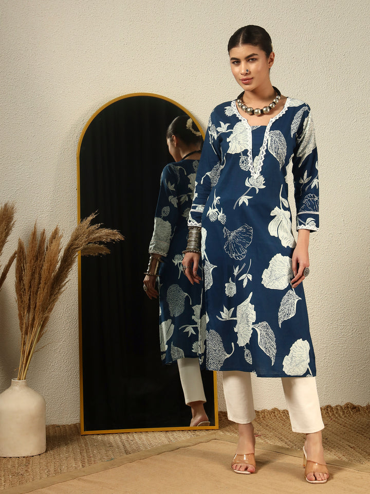 Straight Printed Cotton Kurta