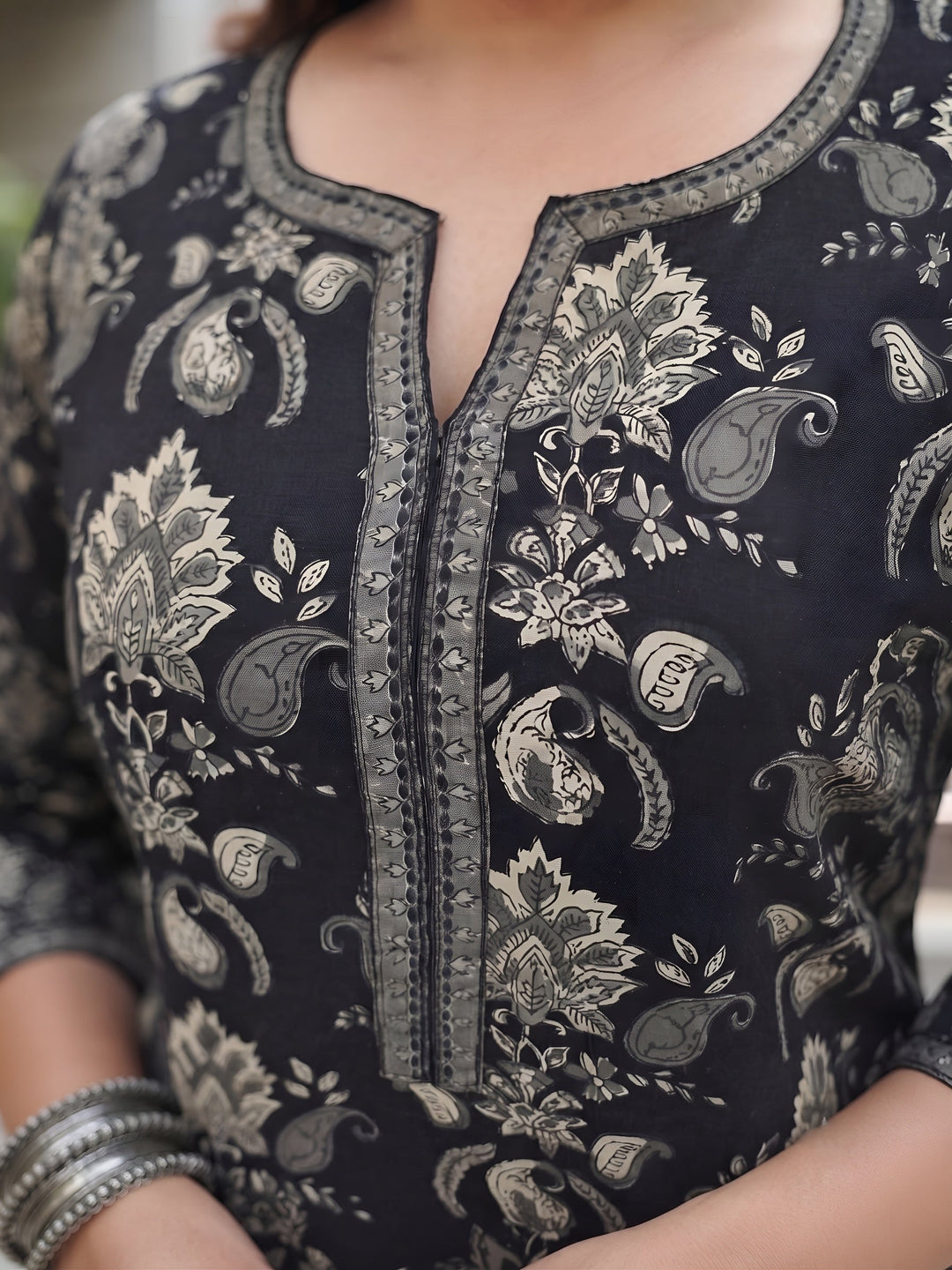 Plus Size Printed Straight Kurta