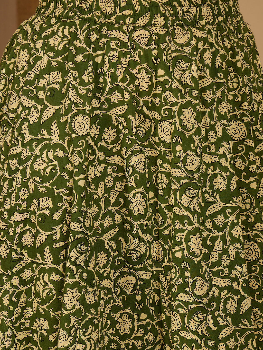 Ethnic Printed Tiered Cotton Skirt