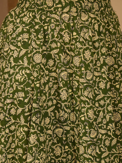 Ethnic Printed Tiered Cotton Skirt