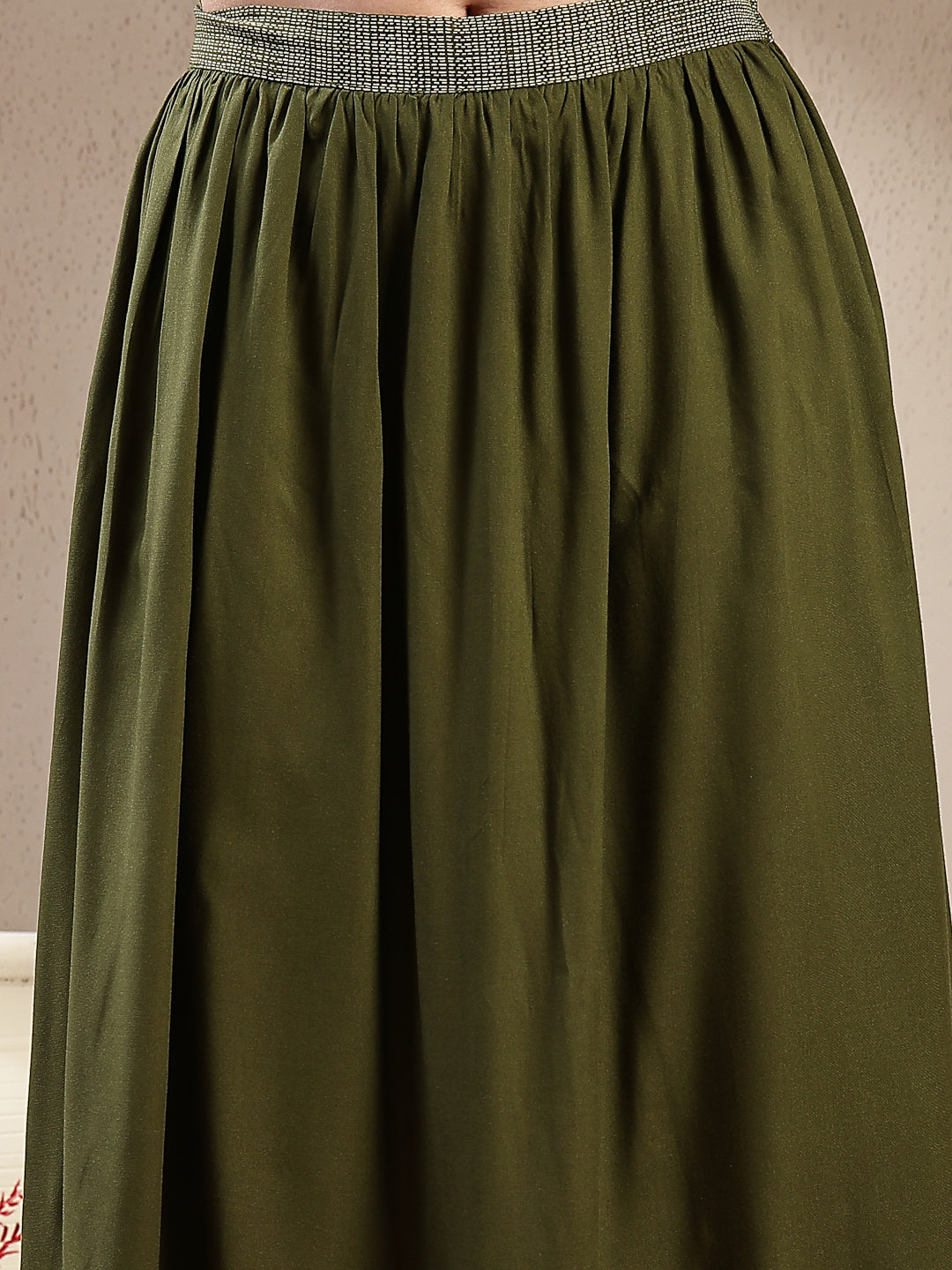 Animal &amp; Floral Printed Tiered Rayon Skirt