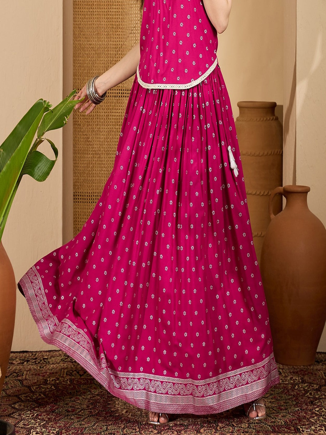 Ethnic Printed Rayon Skirt