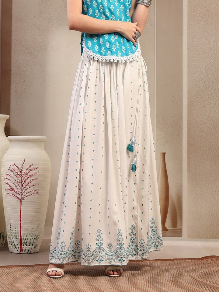 Ethnic Printed Rayon Skirt