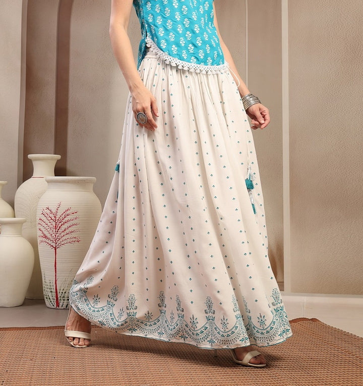 Ethnic Printed Rayon Skirt