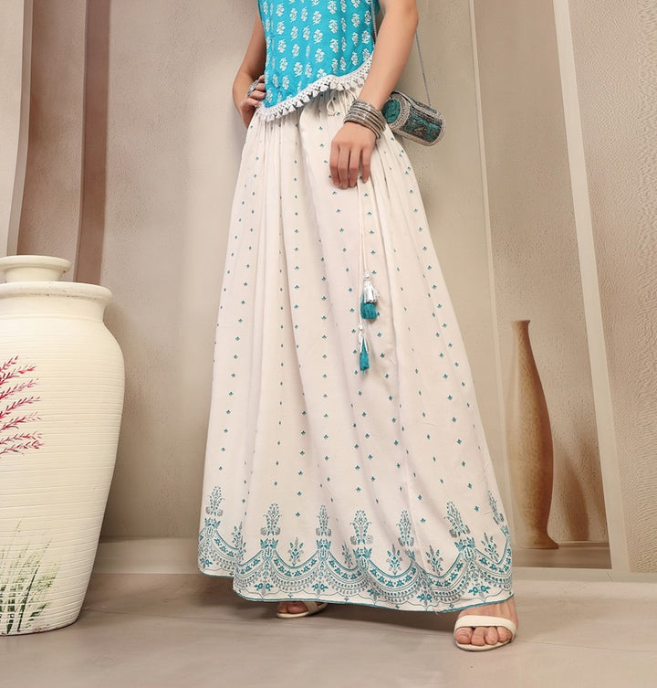 Ethnic Printed Rayon Skirt