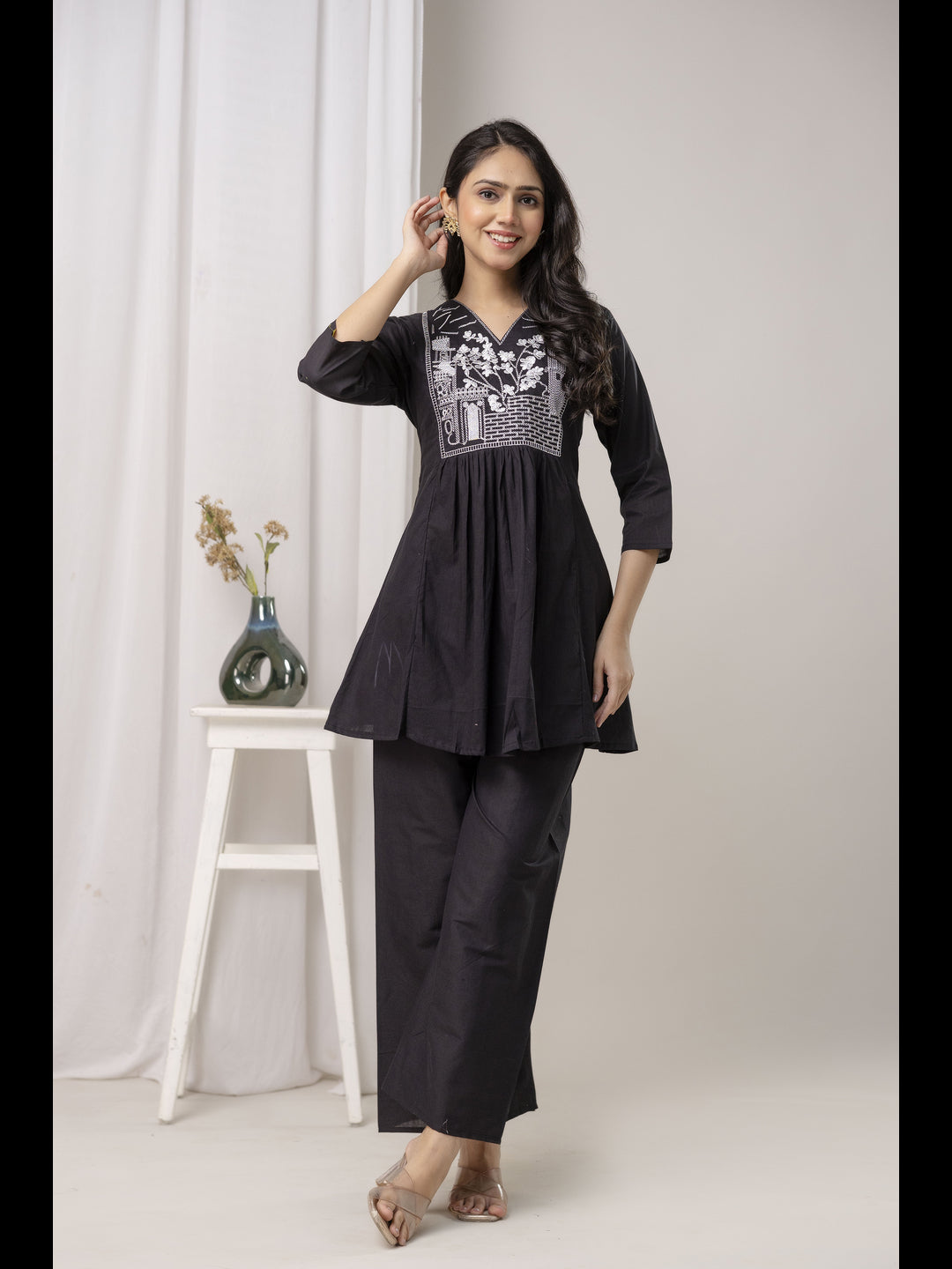 Black Embellished Co-Ord Sets