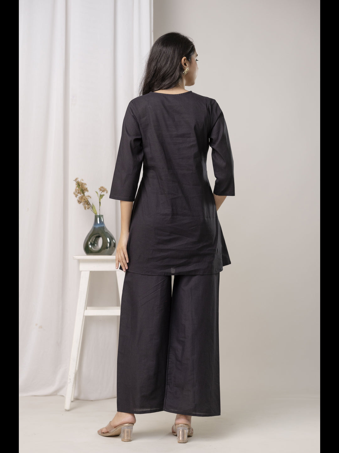 Black Embellished Co-Ord Sets